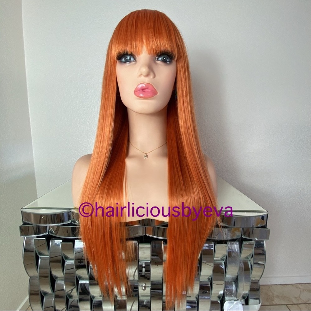Vibrant Orange Hair Wig by